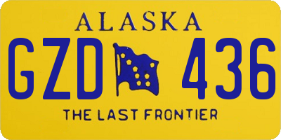 AK license plate GZD436