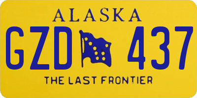AK license plate GZD437