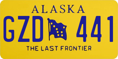 AK license plate GZD441