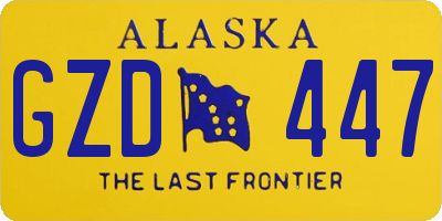 AK license plate GZD447