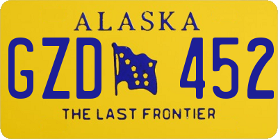 AK license plate GZD452