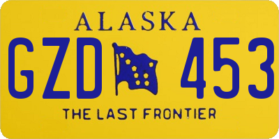 AK license plate GZD453