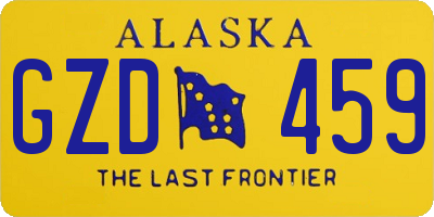 AK license plate GZD459