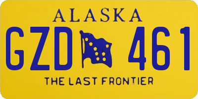 AK license plate GZD461