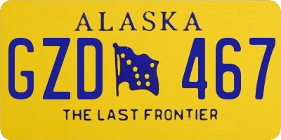 AK license plate GZD467