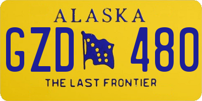 AK license plate GZD480