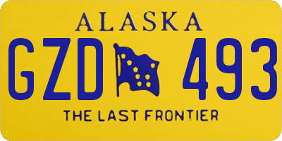 AK license plate GZD493