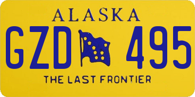 AK license plate GZD495