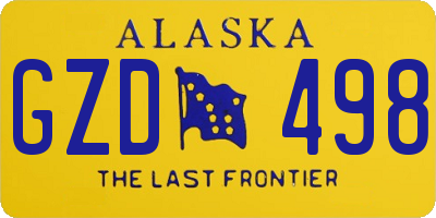 AK license plate GZD498