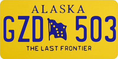 AK license plate GZD503