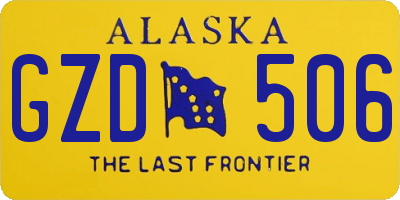 AK license plate GZD506