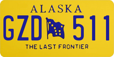 AK license plate GZD511