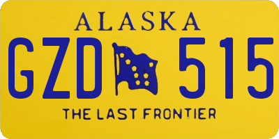 AK license plate GZD515