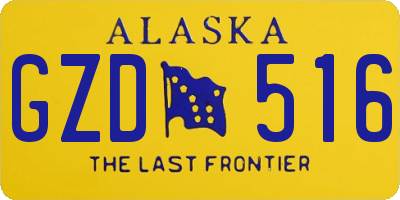 AK license plate GZD516