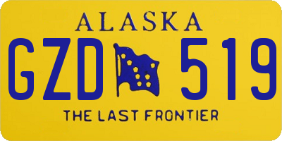 AK license plate GZD519