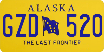 AK license plate GZD520