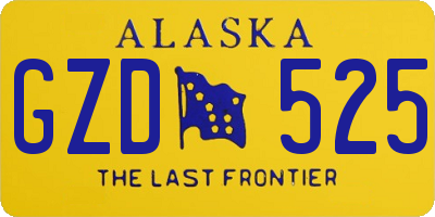 AK license plate GZD525