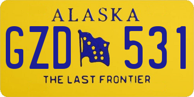 AK license plate GZD531