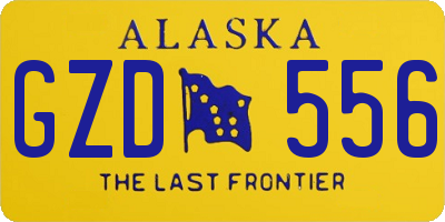 AK license plate GZD556