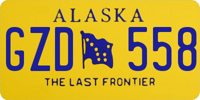 AK license plate GZD558