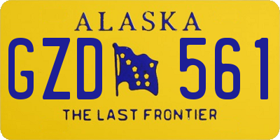 AK license plate GZD561