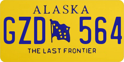AK license plate GZD564