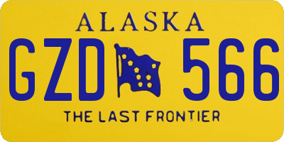AK license plate GZD566