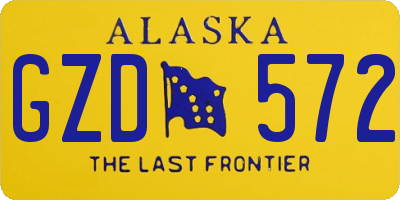 AK license plate GZD572