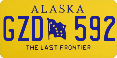 AK license plate GZD592