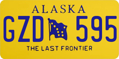 AK license plate GZD595