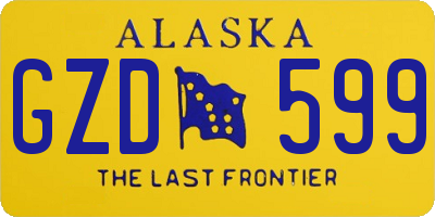 AK license plate GZD599