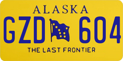 AK license plate GZD604