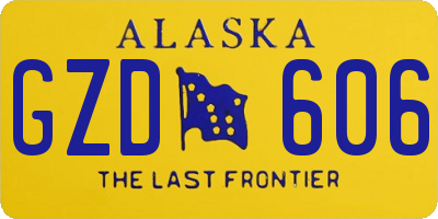 AK license plate GZD606