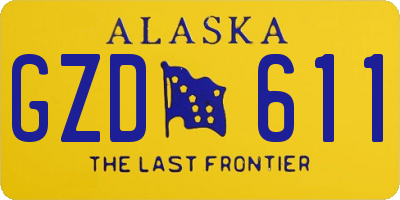 AK license plate GZD611