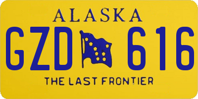 AK license plate GZD616