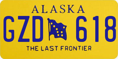 AK license plate GZD618