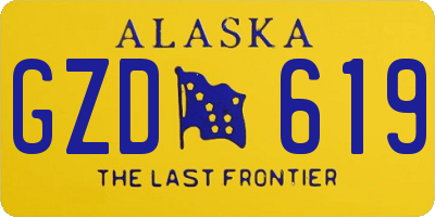 AK license plate GZD619