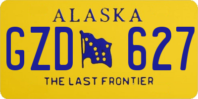 AK license plate GZD627