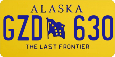 AK license plate GZD630