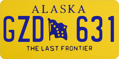 AK license plate GZD631