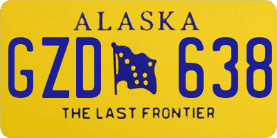 AK license plate GZD638