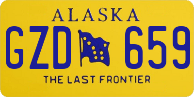 AK license plate GZD659