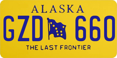 AK license plate GZD660