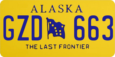AK license plate GZD663