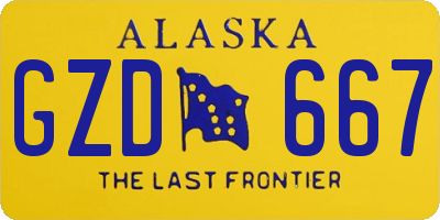 AK license plate GZD667