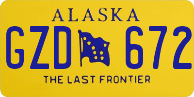 AK license plate GZD672
