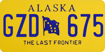 AK license plate GZD675