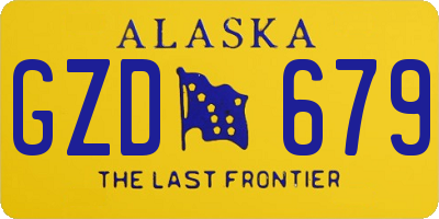AK license plate GZD679