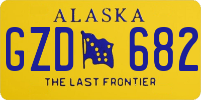 AK license plate GZD682