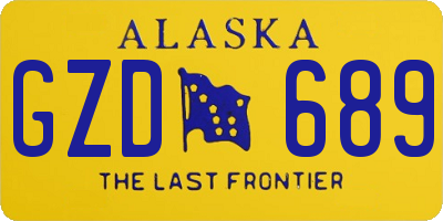 AK license plate GZD689